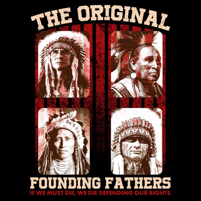 The Original Founding Fathers Native Americans Drawstring Bag