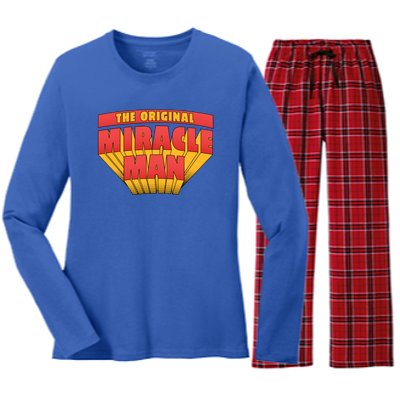 The Original Miracle Man Women's Long Sleeve Flannel Pajama Set 