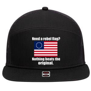 The Original Rebel Colonial Flag 7 Panel Mesh Trucker Snapback Hat