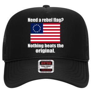 The Original Rebel Colonial Flag High Crown Mesh Back Trucker Hat