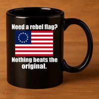 The Original Rebel Colonial Flag 11oz C Handle Ceramic Mug