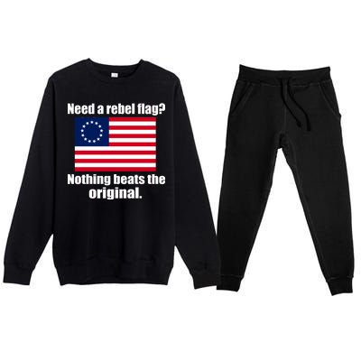 The Original Rebel Colonial Flag Premium Crewneck Sweatsuit Set