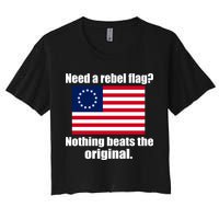 The Original Rebel Colonial Flag Women's Crop Top Tee