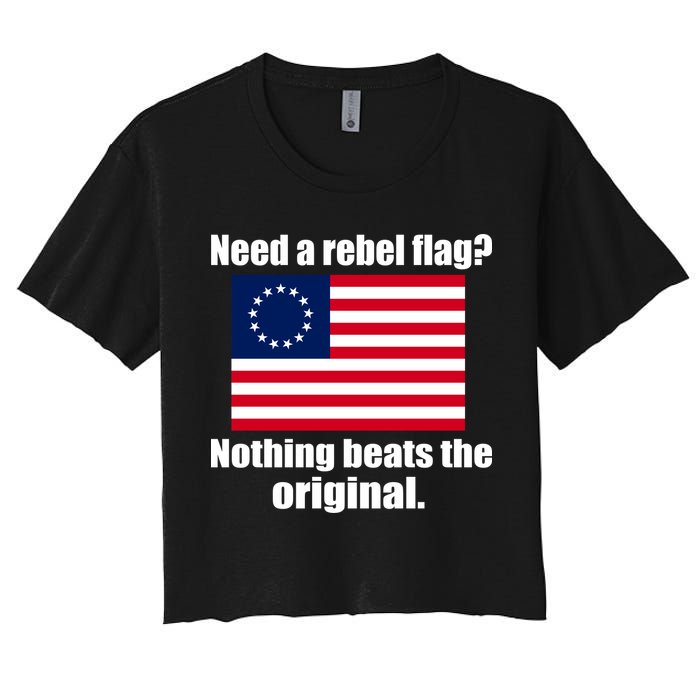 The Original Rebel Colonial Flag Women's Crop Top Tee