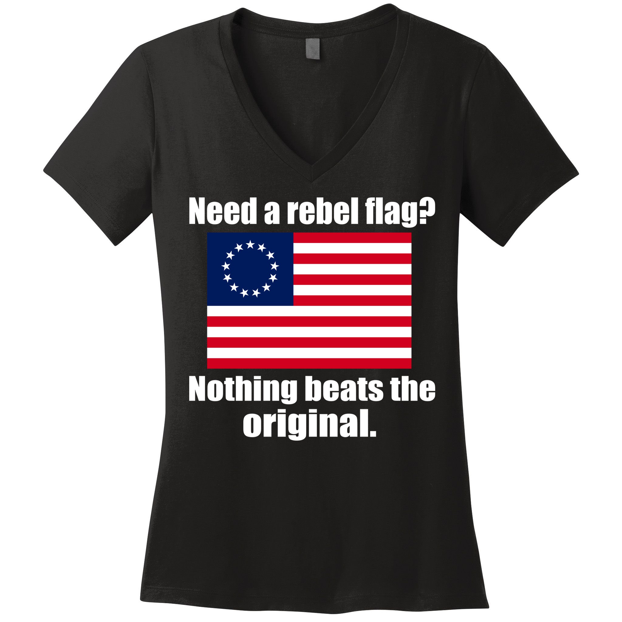 The Original Rebel Colonial Flag Women's V-Neck T-Shirt