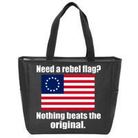 The Original Rebel Colonial Flag Zip Tote Bag