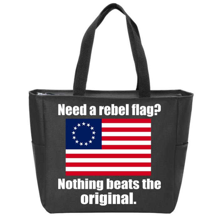 The Original Rebel Colonial Flag Zip Tote Bag