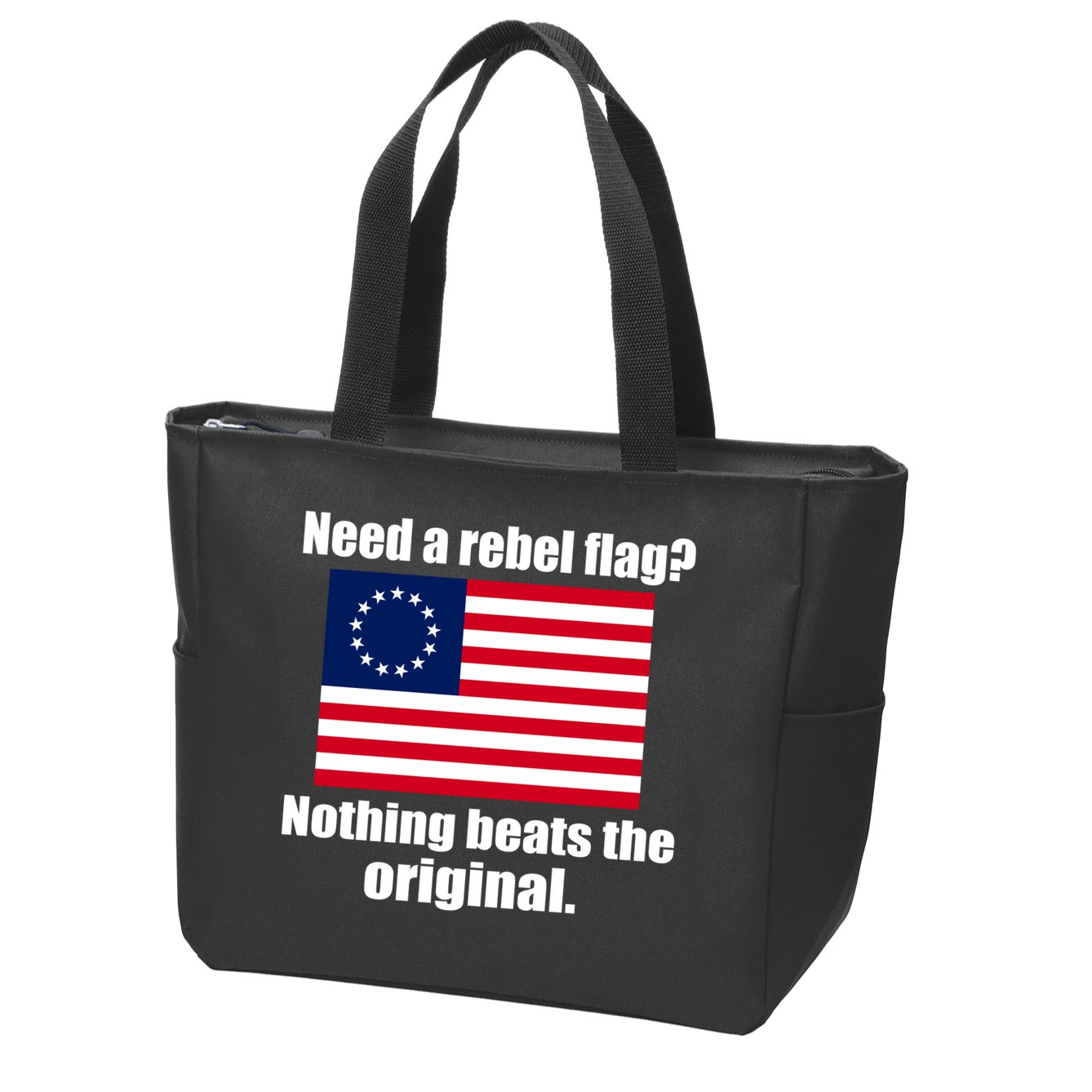 The Original Rebel Colonial Flag Zip Tote Bag