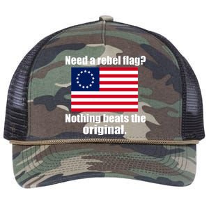 The Original Rebel Colonial Flag Retro Rope Trucker Hat Cap