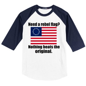 The Original Rebel Colonial Flag Baseball Sleeve Shirt