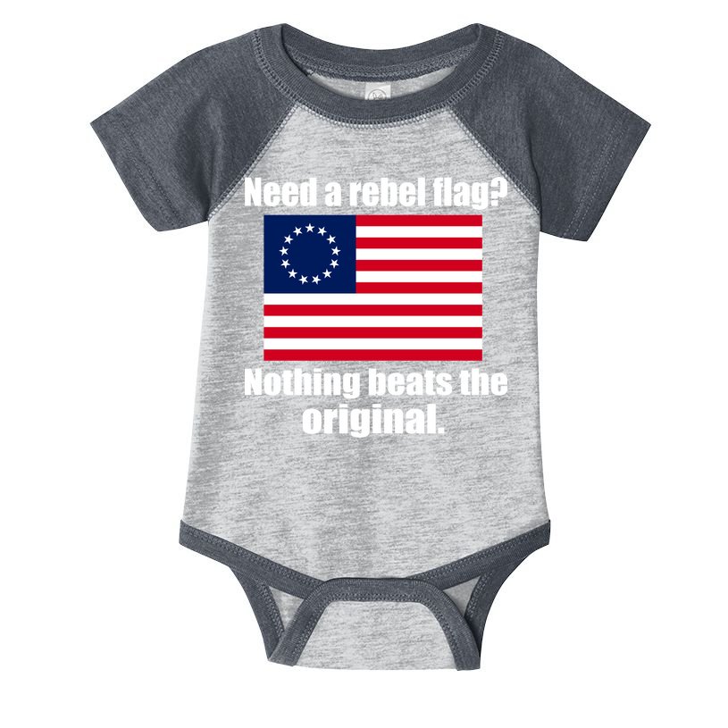 The Original Rebel Colonial Flag Infant Baby Jersey Bodysuit