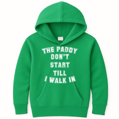 The Paddy Don't Start Till I Walk In Kids Hoodie