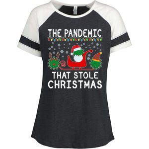 The Pandemic That Stole Christmas  Enza Ladies Jersey Colorblock Tee