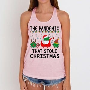 The Pandemic That Stole Christmas  Women's Knotted Racerback Tank