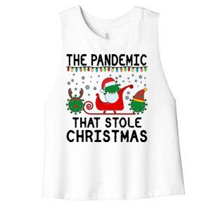 The Pandemic That Stole Christmas  Women's Racerback Cropped Tank