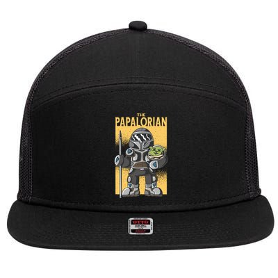 The Papalorian Alien Father Parody 7 Panel Mesh Trucker Snapback Hat