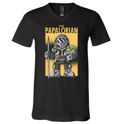 The Papalorian Alien Father Parody V-Neck T-Shirt