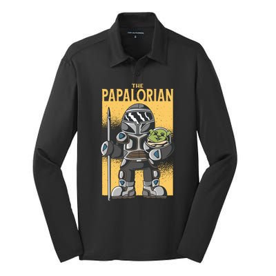 The Papalorian Alien Father Parody Silk Touch Performance Long Sleeve Polo