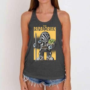 The Papalorian Alien Father Parody Women's Knotted Racerback Tank