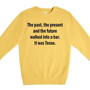 The Past Present Future Tense Bar Premium Crewneck Sweatshirt