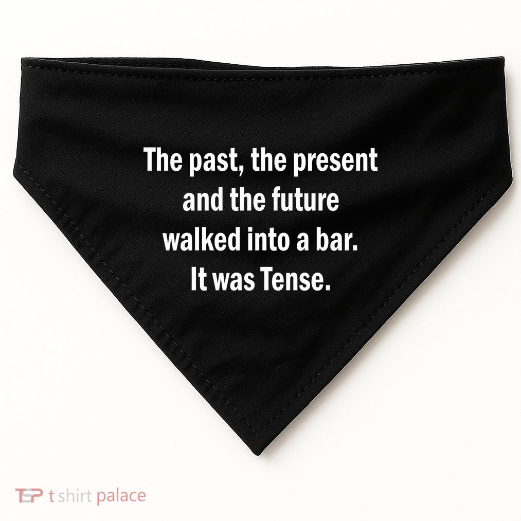 The Past Present Future Tense Bar USA-Made Doggie Bandana