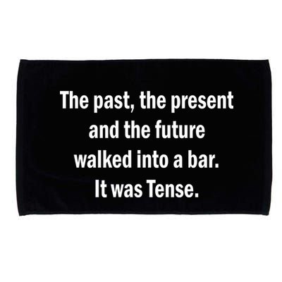 The Past Present Future Tense Bar Microfiber Hand Towel