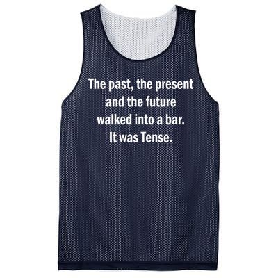 The Past Present Future Tense Bar Mesh Reversible Basketball Jersey Tank