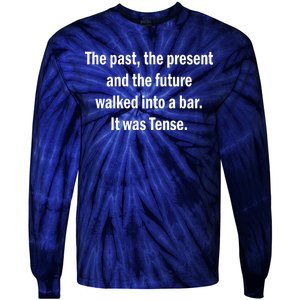 The Past Present Future Tense Bar Tie-Dye Long Sleeve Shirt