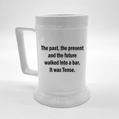 The Past Present Future Tense Bar Beer Stein