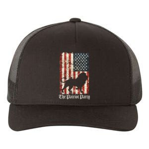 The Patriot Party Lion Distressed Flag Yupoong Adult 5-Panel Trucker Hat