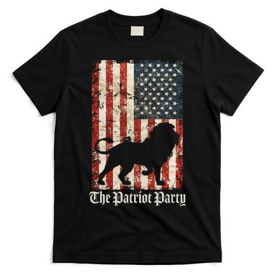 The Patriot Party Lion Distressed Flag T-Shirt
