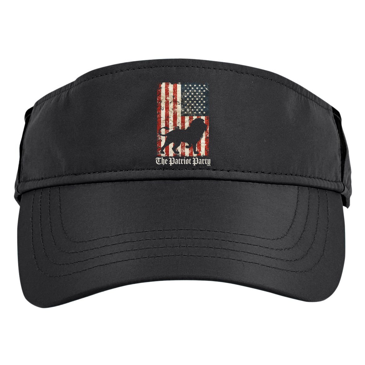 The Patriot Party Lion Distressed Flag Adult Drive Performance Visor