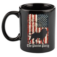 The Patriot Party Lion Distressed Flag 11oz C Handle Ceramic Mug