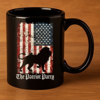 The Patriot Party Lion Distressed Flag 11oz C Handle Ceramic Mug