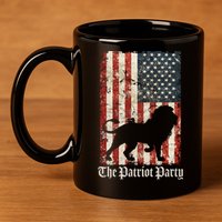 The Patriot Party Lion Distressed Flag 11oz C Handle Ceramic Mug