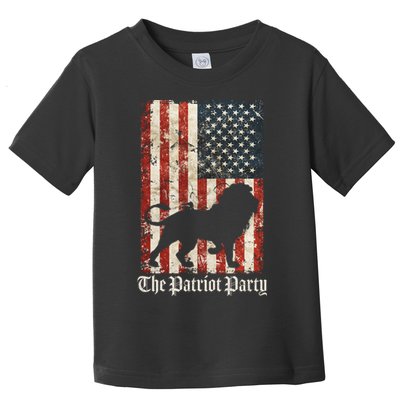 The Patriot Party Lion Distressed Flag Toddler T-Shirt