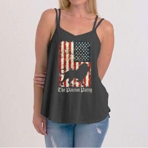 The Patriot Party Lion Distressed Flag Women's Strappy Tank