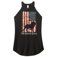 The Patriot Party Lion Distressed Flag Women's Perfect Tri Rocker Tank