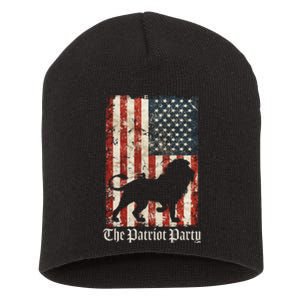 The Patriot Party Lion Distressed Flag Short Acrylic Beanie