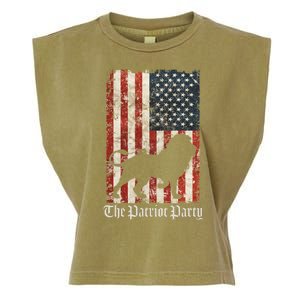 The Patriot Party Lion Distressed Flag Garment-Dyed Women's Muscle Tee