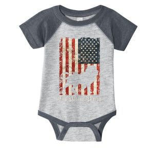 The Patriot Party Lion Distressed Flag Infant Baby Jersey Bodysuit