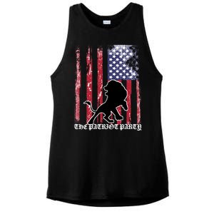 The Patriot Party USA Flag Ladies PosiCharge Tri-Blend Wicking Tank