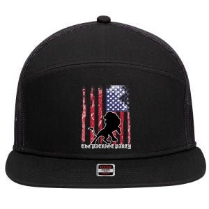 The Patriot Party USA Flag 7 Panel Mesh Trucker Snapback Hat