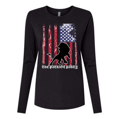 The Patriot Party USA Flag Womens Cotton Relaxed Long Sleeve T-Shirt