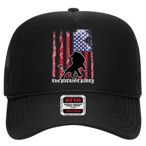 The Patriot Party USA Flag High Crown Mesh Back Trucker Hat