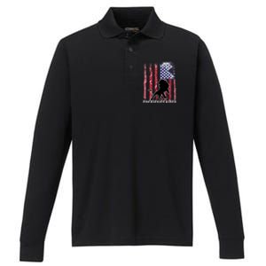 The Patriot Party USA Flag Performance Long Sleeve Polo