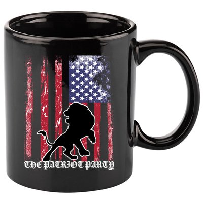 The Patriot Party USA Flag 11oz C Handle Ceramic Mug