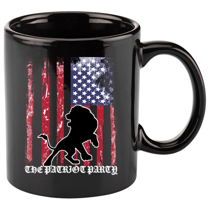 The Patriot Party USA Flag 11oz C Handle Ceramic Mug