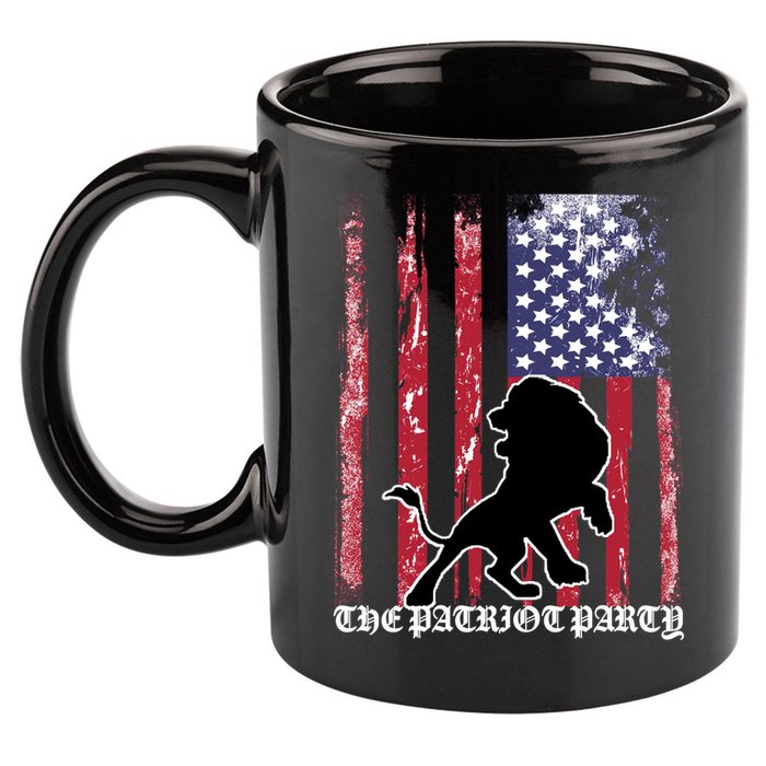 The Patriot Party USA Flag 11oz C Handle Ceramic Mug