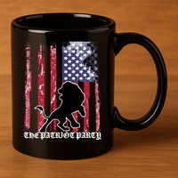 The Patriot Party USA Flag 11oz C Handle Ceramic Mug